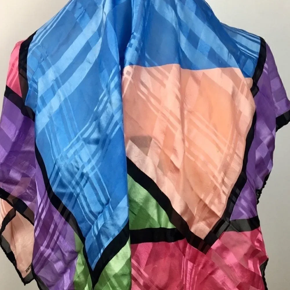 Playful Vintage 80’s Rainbow Neck / Hair / Bag Scarf